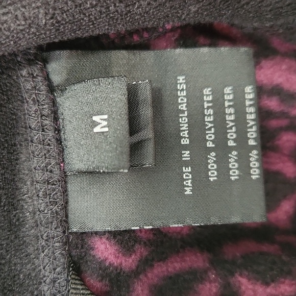 Harley-Davidson Women's Purple Cheetah Print Fleece Jacket Size Medium - Picture 9 of 12
